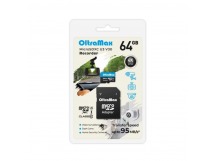 MicroSD  64GB  OltraMax Class 10 Recorder UHS-I U3 V30 (95 Mb/s) + SD адаптер