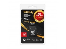 MicroSDXC  512GB  Digoldy Class 10 Extreme Pro UHS-I U3 (95 Mb/s) + SD адаптер