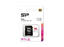 MicroSD  128GB  Silicon Power Class 10  Elite UHS-I U1 A1 (R/W 100 Mb/s) + SD адаптер
