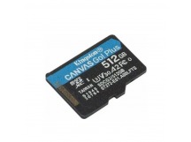 MicroSDXC  512GB  Kingston Class 10 Canvas Go Plus A2 U3 V30  (200 Mb/s) без адаптера