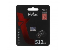 MicroSDXC  512GB  Netac  P500  Ultra  Class 10 A1 U3 V30 без адаптера