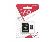 MicroSDXC  256GB  Smart Buy Class 10 UHS-I + SD адаптер