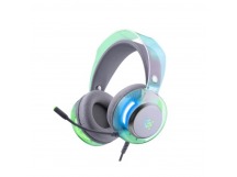 Гарнитура игровая DEFENDER Glitch, RGB, провод 2 м, белый (1/20)