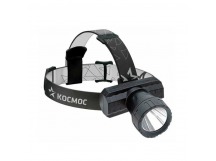 Фонарь КОСМОС светодиодный KocAcHead3W налобный аккумуляторный  3Вт ХРЕ, литий 1000mAh, зарядка от micro USB, шнур в комплекте (1/60/120)