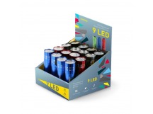 Фонарь SMARTBUY SBF-103-B Светодиодный, алюминиевый, 9 LED, 3хААА, черный (шоу-бокс 24шт) (1/240)