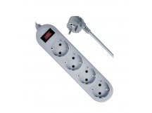 Сетевой фильтр DEFENDER ES Lite, 4 розетки, ПВС 3*1,0 мм2, мощность 2200 Вт, ток 10А, серый, 1.8 м (1/45)