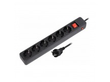 Сетевой фильтр SMARTBUY 16А, 3500 Вт, 6 гнезд, без з/ш, с з/к, ПВС 3x1.0 мм², 5 м, черный (1/35)