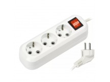 Удлинитель Smartbuy 3 гнезда 3 метра 16А/3,5кВт с выключателем и заземлением ПВС 3х1,0 (SBE-16-3-03-ZS) (1/45