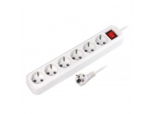 Удлинитель SMARTBUY 6 гнезд 2 м, 16А/3,5кВт с выкл. и заземлением ПВС 3х1,0 (1/35)