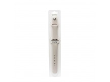 Силиконовый ремешокдля часов Apple Watch 38/40/41мм силикон на кнопке (L) бежевый