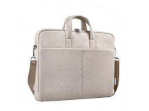 Сумка для ноутбука DEFENDER Solid 15.6" PU кожа, бежевый, карман (1/30)