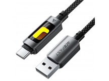 Кабель USB - Type-C Acefast C21-04 (3A, оплетка нейлон, 1.2 м) Черный