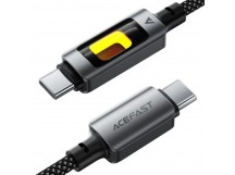 Кабель Type-C - Type-C Acefast C21-03 (3A, 60W, PD, оплетка нейлон, 1.2 м) Черный