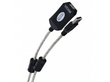 Кабель удлинительный USB 2.0-repeater, активный <AM - AF>, 15 м. VCOM (1/20)