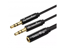 Кабель-переходник 2*3.5ST(M)/3.5 ST(F), 0.2м, TELECOM PRO <TAV205M-0.2M> (1/200)