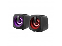 Акустическая 2.0 система DEFENDER J1 6Вт, подсветка, питание от USB, черный (1/30)