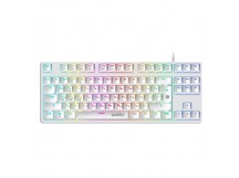 Клавиатура проводная игровая механическая DEFENDER Ivory GK-579 RU, 87кн,1.5м,крас.свитчи, RGB, белая (1/20)