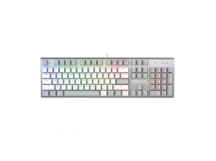 Клавиатура проводная игровая механическая A4TECH Fstyler FS100 Neon серый/белый USB for gamer LED (FS100 (Grey/White))(1/10)