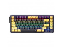 Клавиатура проводная игровая механическая REDRAGON Elf RU,RGB,фиолет-желтый,гаскет (1/10)