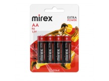 Элемент питания Mirex R6 / AA 1,5V  4 шт (4/48/480), ecopack