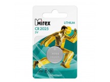 Элемент питания Mirex CR2025  3V  1 шт (1/60/360), ecopack
