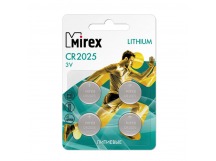 Элемент питания Mirex CR2025  3V  4 шт (4/216/648), ecopack