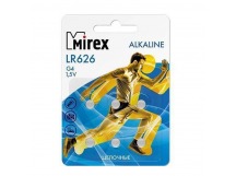 Элемент питания Mirex AG4 / LR626  1,5V  6 шт (6/216/648), ecopack