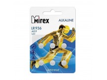 Элемент питания Mirex AG9 / LR936  1,5V  6 шт (6/216/648), ecopack