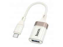 Переходник USB (м) - Type-C (п) Hoco UA39A Crystal (apricot) (240958)