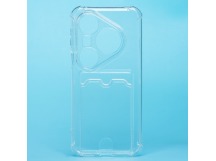 Чехол-накладка - SC276 с картхолдером для "Huawei Pura 80 Pro" (transparent) (240804)