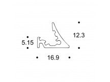 Профиль, накладной L=2 м, черный (16.9x12.3), м