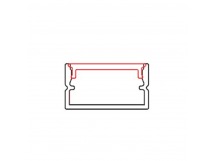 Профиль, накладной, п-образный, световая линия 18 мм, L=2 м, черный (20x10), м