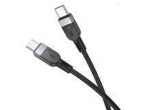 Кабель TypeC - TypeC HOCO X109 60W (черный) 1м, мятая упаковка