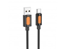 Кабель USB - TypeC BOROFONE BX114 Silicone (черный) 1м, мятая упаковка