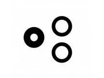 Стекло камеры для Samsung Galaxy S24 FE (S721B) (комплект 3 шт.) Черный