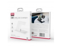 Беспроводное зарядное устройство XO WX023, 3в1 15w, цвет белый