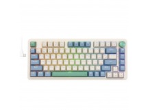 Клавиатура Defender Ucal Pro RGB, BT+2.4G (беспроводная, механическая) (beige/green) (241380)