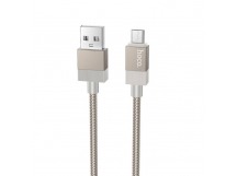 Кабель USB - микро USB HOCO X110 Honorific, 1.0м, нейлон, 2.4А, цвет: золотой (1/31/310)