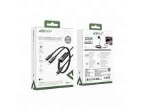 Кабель Type-C - 2xType-C ACEFAST C5-11, 1.2м, ткань, 3.0А, ткань, 2 в 1 , 100W, цвет: чёрный (1/24/192)