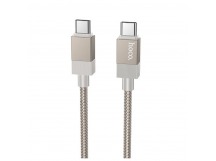 Кабель Type-C - Type-C HOCO X110 Honorific, 1.0м, нейлон, 3.0А, PD60W, цвет: золотой (1/31/310)