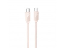 Кабель Type-C - Type-C HOCO X114 Energy, 1.0м, круглый, PD60Вт, ПВХ, цвет: розовый (1/31/310)