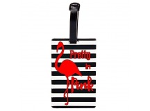 Брелок-бирка для багажа - рюкзака детская Luggage Tag (фламинго) (016) (88873)