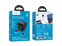 Сетевое зарядное устройство Hoco C154A, (QC3.0+PD20W встроен Type-C кабель) цвет черный