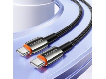 Кабель USB-C THREEKEY TK-NB08 Type-C/Type-C, 240W, черный 1.5м