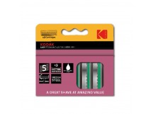 Сменные кассеты для бритья Kodak 30423411 Premium 5 лезвий 3 штуки для станка Prem Razor 5 розовый (3/72/288)