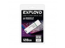 USB  128GB  Exployd  670  белый