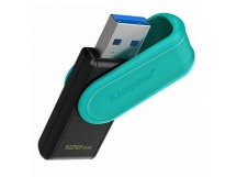 USB 3.2  128GB  Kingston  DataTraveler Exodia S  чёрный/бирюзовый