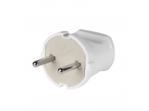 Вилка SMARTBUY прямая без заземления белая 10А 250В (SBE-10-P04-w) (1/60)