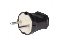 Вилка SMARTBUY прямая без заземления черная 10А 250В (SBE-10-P04-b) (1/60)