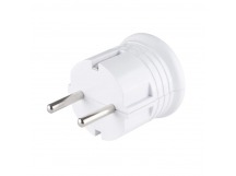 Вилка с/з круглая белая 10А 250В TDM (30/450)